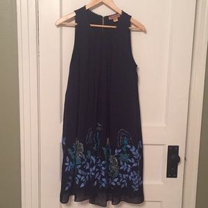 Anthropologie sleeveless dress with embroidery